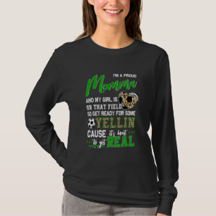 Camiseta Orgulhoso Futebol Momma Soccer Combinação Familiar
