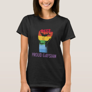 Camiseta orgulhoso gaysiano lgbtq orgulhoso gay e identidad