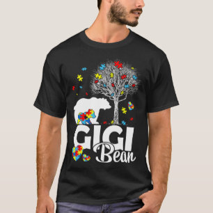 Camiseta Orgulhoso Gigi Bear Autismo Família Correspondente