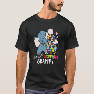 Camiseta Orgulhoso Grampy Conscientização do Autismo Famíli