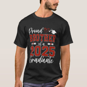Camiseta Orgulhoso irmão de um formando da turma de 2025