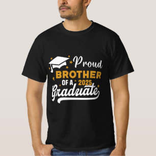 Camiseta orgulhoso irmão de uma classe de formandos de 2025