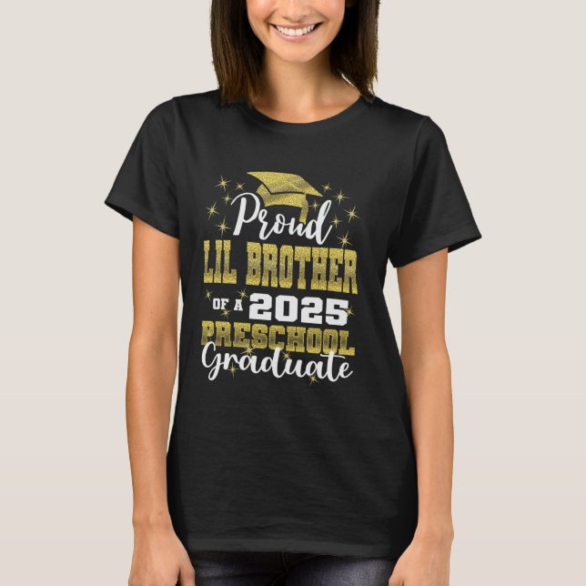 Camiseta Orgulhoso Irmão do Formando da Pré-escola 2025 Gr (Frente)
