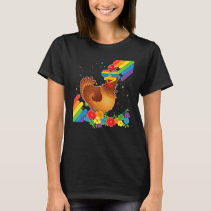 Camiseta Orgulhoso Lgbt Gay Chicken Pride Flag Rainbow Lgbt