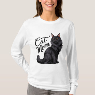 Camiseta Orgulhoso Maine Coon Cat Mãe T-Shirt