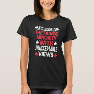 Camiseta Orgulhoso Membro Da Minoria Da Margem Com Inaceitá