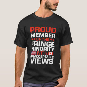Camiseta Orgulhoso Membro Da Minoria Da Margem Com Inaceitá