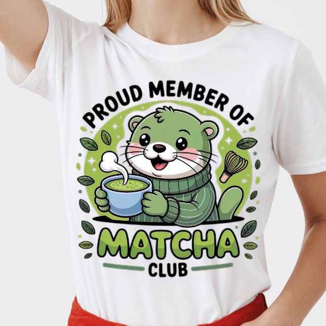 Camiseta Orgulhoso Membro Do Matcha Club - Cute Matcha Love (Criador carregado)