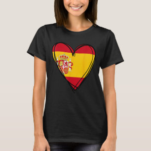 Camiseta Orgulhoso Menino Menina Tia Pai Mãe Espanha Bandei