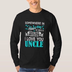 Camiseta Orgulhoso Meu Tio No Céu Feliz Dia de os pais Orgu