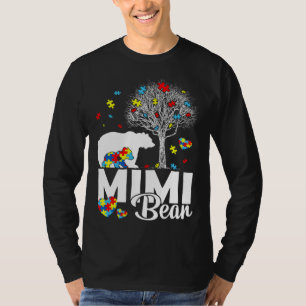 Camiseta Orgulhoso Mimi Urso Autismo Família Correspondênci