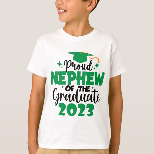 Camiseta Orgulhoso NEPHEW de uma classe de 2023 Formando Di (Frente)