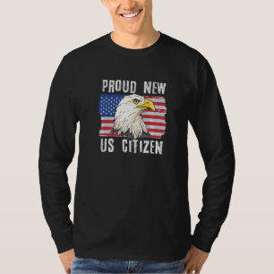 Camiseta Orgulhoso Novo Cidadão dos EUA Cidadania Novo Cida