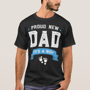 Camiseta Orgulhoso Novo Pai É um Menino Dia dos Pais Fofo