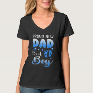 Camiseta Orgulhoso Novo Pai É um Menino Promovido a Papai G