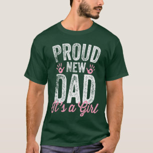 Camiseta Orgulhoso Novo Pai É Uma Menina Presentes Pai para
