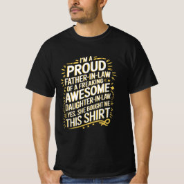 Camiseta Orgulhoso Padre de Direito da Filha de Direito