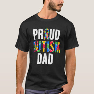 Camiseta Orgulhoso Pai Autista Conscientização do Autismo p