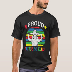 Camiseta Orgulhoso Pai Conscientização do Autismo Família P