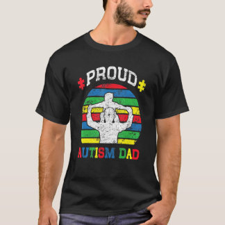 Camiseta Orgulhoso Pai Conscientização do Autismo Família P