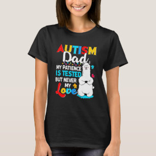 Camiseta Orgulhoso Pai de Autista Llama Puzzle Conscientiza