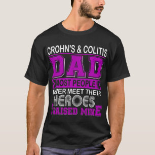 Camiseta Orgulhoso Pai de Crohn e Colite Eu Eduquei o Meu
