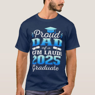 Camiseta Orgulhoso Pai de Graduado Laude 2025 Turma de 2025