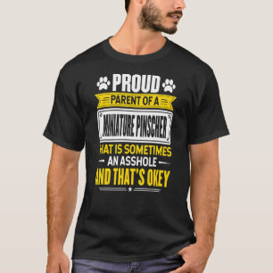 Camiseta Orgulhoso Pai De Um Cachorro Miniatura, Mãe