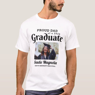 Camiseta Orgulhoso Pai de um Graduado em 2026 Personalizado