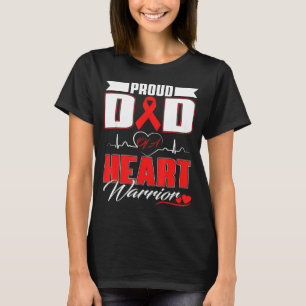 Camiseta Orgulhoso Pai De Um Guerreiro Do Coração Conscient