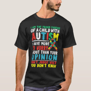 Camiseta Orgulhoso Pai De Uma Criança Com Autismo