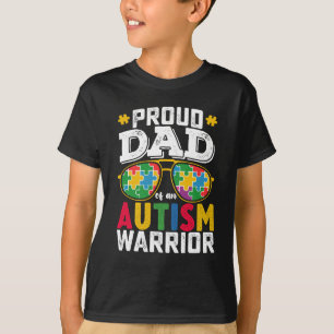 Camiseta Orgulhoso Pai De Uma Família Guerreira Do Autismo