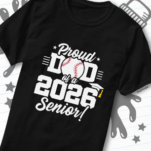 Camiseta Orgulhoso Pai de uma Formatura de Beisebol de 2026
