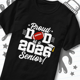 Camiseta Orgulhoso Pai de uma Formatura de Futebol de 2026