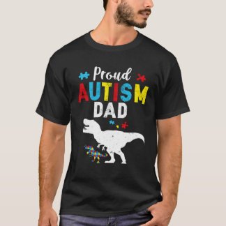 Camiseta Orgulhoso Pai do Autismo Família Correspondente Co