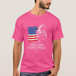 Camiseta Orgulhoso Pai Inglês Cocker Spaniel