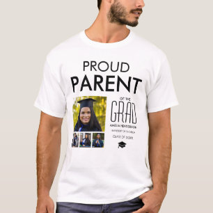 Camiseta Orgulhoso Pai/Mãe Personalizado De   Colagem de Fo