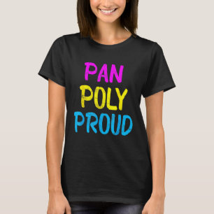 Camiseta Orgulhoso Pan Pansexual Poliamoroso Orgulho LGBTQ