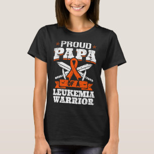 Camiseta Orgulhoso Papa de Leucemia, Pai de consciência