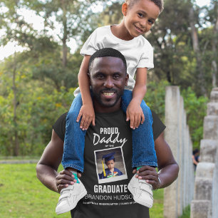 Camiseta Orgulhoso Papai do Graduado Personalizado Foto