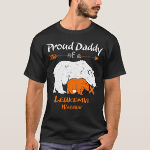 Camiseta Orgulhoso Papai Urso Conscientização Leucemia