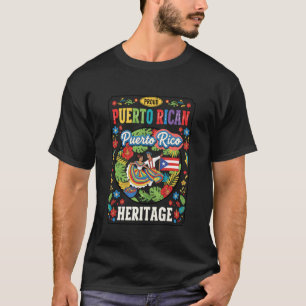 Camiseta Orgulhoso Patrimônio Porto-Riquenho Porto Rico Cri