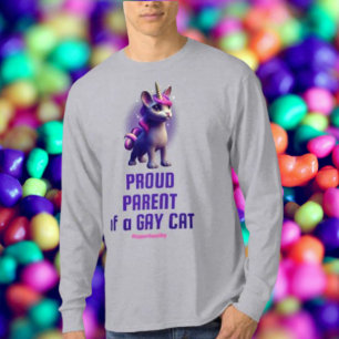 Camiseta Orgulhoso Paw-rent: Edição Uni-Gato
