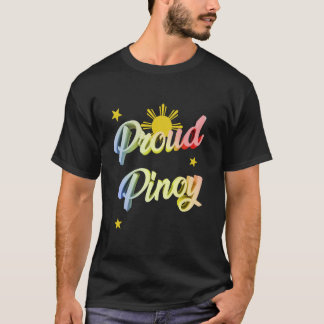Camiseta Orgulhoso Pinoy - Sol e Estrelas da Bandeira Filip