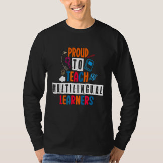 Camiseta Orgulhoso por Ensinar Ensino a Aprendizes Multilín
