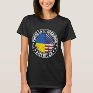 Camiseta Orgulhoso Por Ser Ucraniano Cores Da Bandeira Amer