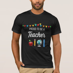 Camiseta Orgulhoso por ser um Professor Ícones de Escola De