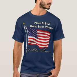 Camiseta Orgulhoso por Ser um Veterano dos EUA com a Bandei