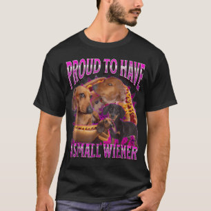 Camiseta Orgulhoso Por Ter Uma Pequena Salsicha Engraçado O