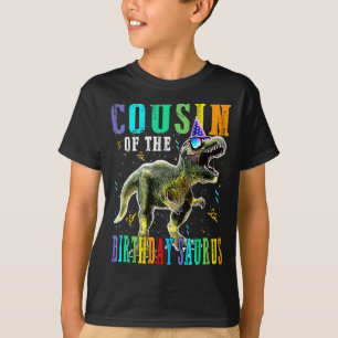 Camiseta Orgulhoso PRIMO Do Aniversário Saurus Dinosaur